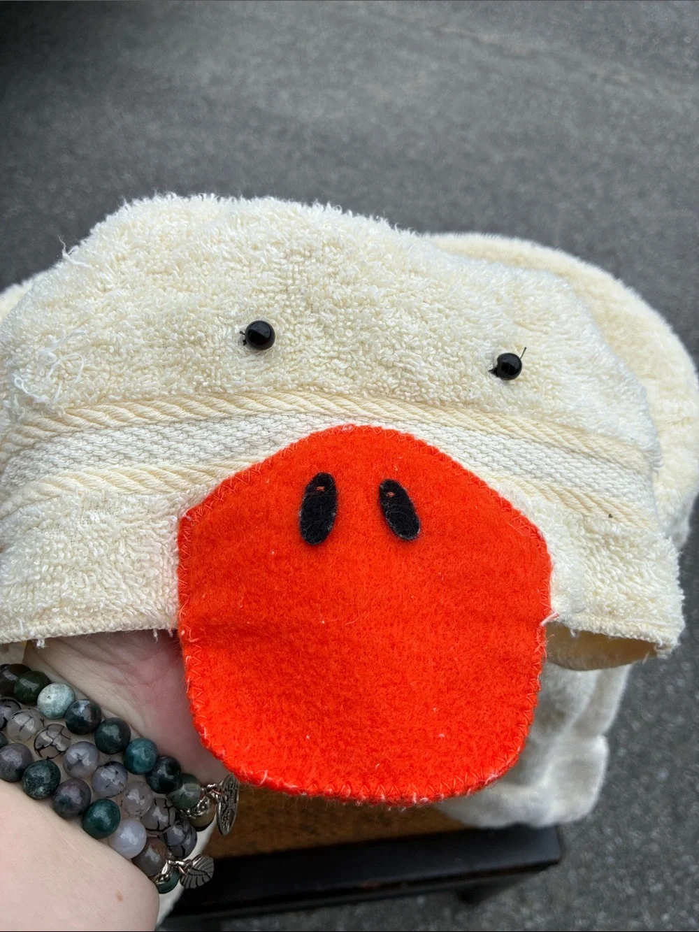 Yellow Hooded Duck Towel for Kids - Soft Bath Wrap Homemade